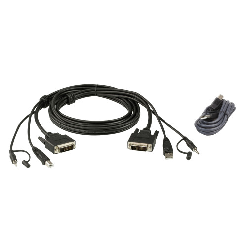 DVI-D Dual Link Secure KVM; 3M USB DVI-D Dual Link