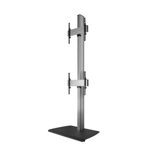 BTF842/BS Universal Dual Stack Flat Screen Floor Stand (VESA 600 x 400) - 2.4m