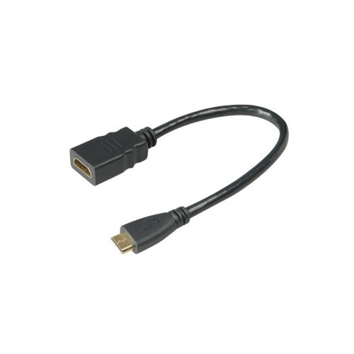 Akasa HDMI/Mini HDMI, 0.25 m HDMI cable HDMI Type A (Standard) HDMI Type C (Mini) Black