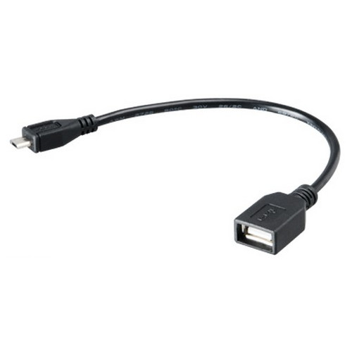 Akasa 15cm Micro USB - USB2.0 A USB cable 0.15 m Micro-USB A USB A Black