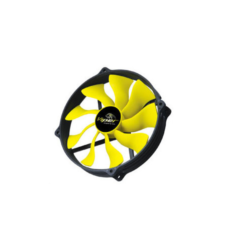 Akasa 14cm Viper R Fan Computer case Black, Yellow