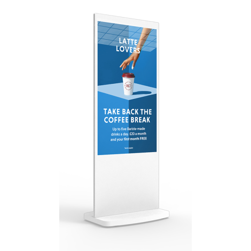 L55HD9W 55" White Android Freestanding Digital Poster