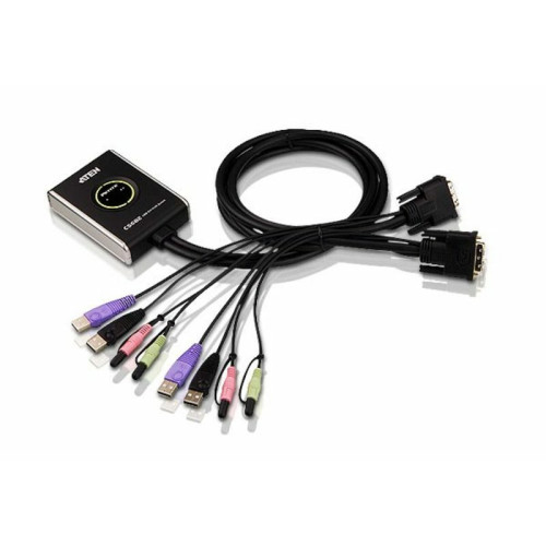 2-Port USB DVI KVM Switch with Audio