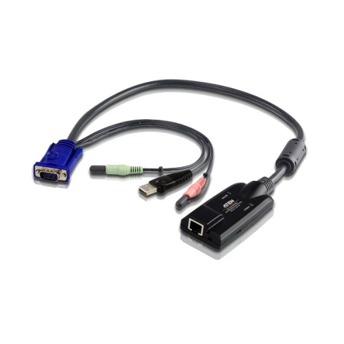 ATEN USB - VGA to Cat5e/6 KVM Adapter Cable (CPU Module), with Audio & Virtual Media Support