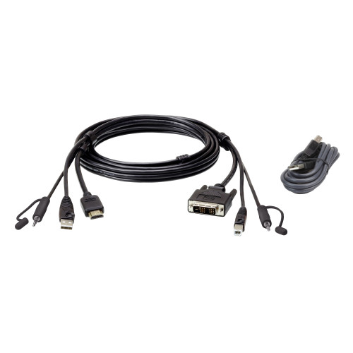 HDMI to DVI-D USB USB KVM Cable with Audio; 1,8M USB HDMI to DVI-D Secure KVM