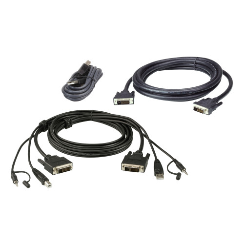 DVI-D Dual Link Dual Display Secure KVM; 1,8M USB DVI-D Dual Link Dual Display