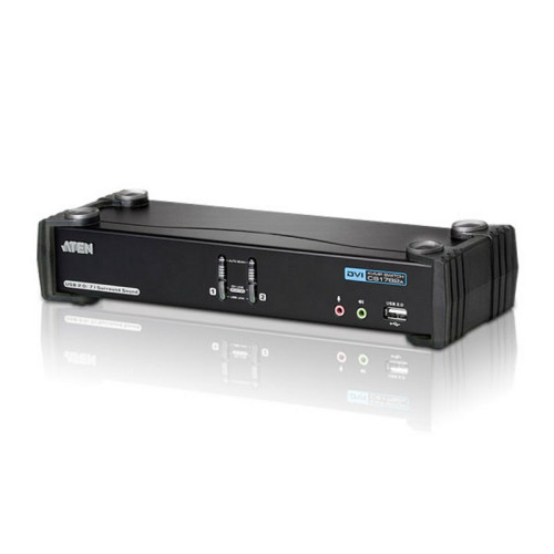 ATEN 2-Port USB DVI Dual Link KVM Switch with Audio & USB 2.0 Hub (KVM cables included)