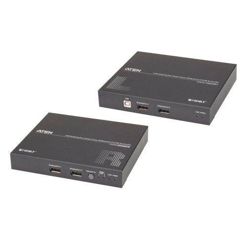 ATEN USB DisplayPort Dual View HDBaseT™ 2.0 KVM Extender (4K@100m for Single View)