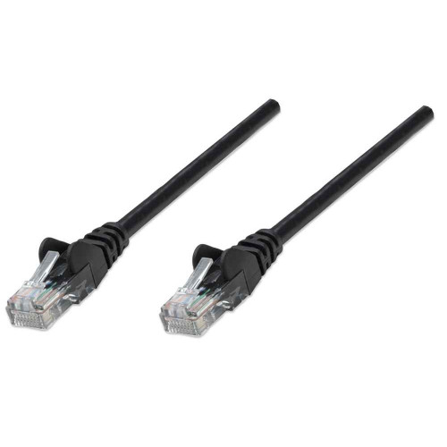 Network Patch Cable, Cat5e, 0.5m, Black, CCA, U/UTP, PVC, RJ45, Gold Plated Contacts, Snagless, Booted, Lifetime Warranty, Polybag