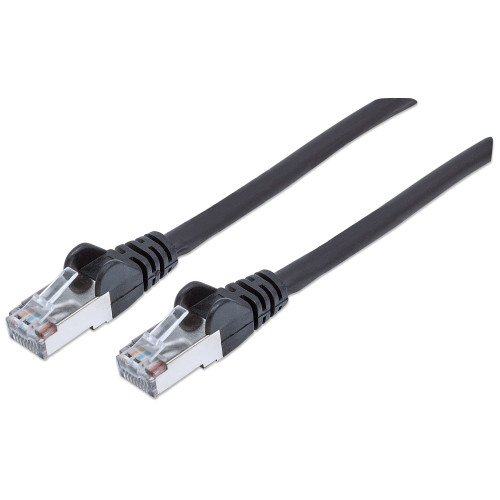 Network Patch Cable, Cat6A, 0.5m, Black, Copper, S/FTP, LSOH / LSZH, PVC, RJ45, Gold Plated Contacts, Snagless, Booted, Lifetime Warranty, Polybag