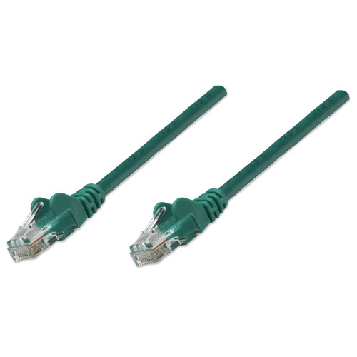 Network Patch Cable, Cat5e, 2m, Green, CCA, U/UTP, PVC, RJ45, Gold Plated Contacts, Snagless, Booted, Lifetime Warranty, Polybag