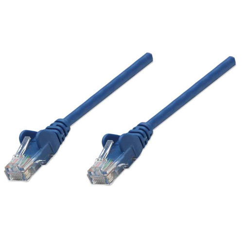 Network Patch Cable, Cat5e, 3m, Blue, CCA, U/UTP, PVC, RJ45, Gold Plated Contacts, Snagless, Booted, Lifetime Warranty, Polybag