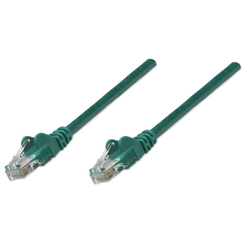 Network Patch Cable, Cat5e, 5m, Green, CCA, U/UTP, PVC, RJ45, Gold Plated Contacts, Snagless, Booted, Lifetime Warranty, Polybag