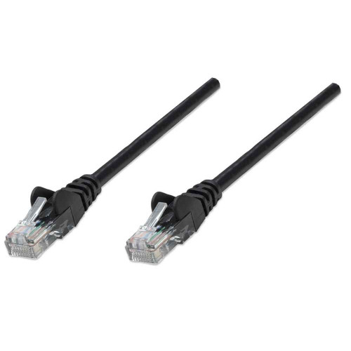 Network Patch Cable, Cat5e, 2m, Black, CCA, U/UTP, PVC, RJ45, Gold Plated Contacts, Snagless, Booted, Lifetime Warranty, Polybag