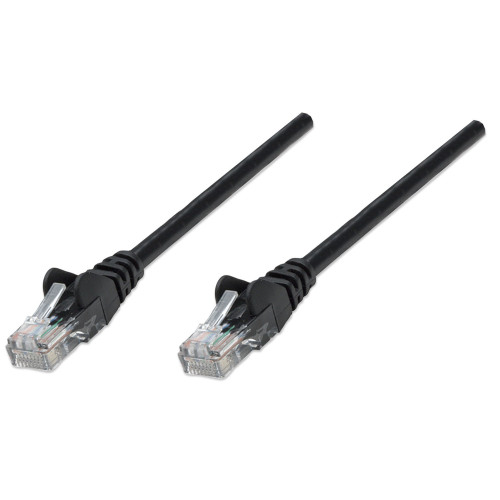 Network Patch Cable, Cat5e, 1.5m, Black, CCA, U/UTP, PVC, RJ45, Gold Plated Contacts, Snagless, Booted, Lifetime Warranty, Polybag