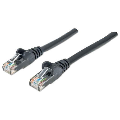 Network Patch Cable, Cat6, 0.5m, Black, CCA, U/UTP, PVC, RJ45, Gold Plated Contacts, Snagless, Booted, Lifetime Warranty, Polybag