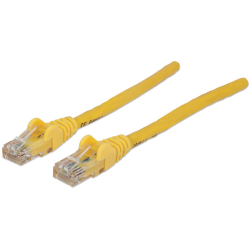 Network Patch Cable, Cat6, 1m, Yellow, CCA, U/UTP, PVC, RJ45, Gold Plated Contacts, Snagless, Booted, Lifetime Warranty, Polybag