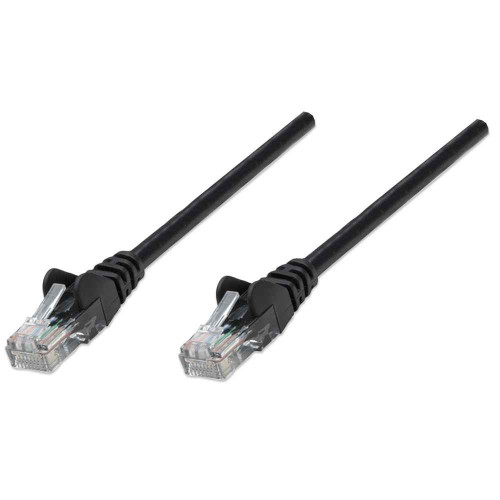 Intellinet Network Patch Cable, Cat6, 5m, Black, CCA, U/UTP, PVC, RJ45, Gold Plated Contacts, Snagless, Booted, Lifetime Warranty, Polybag