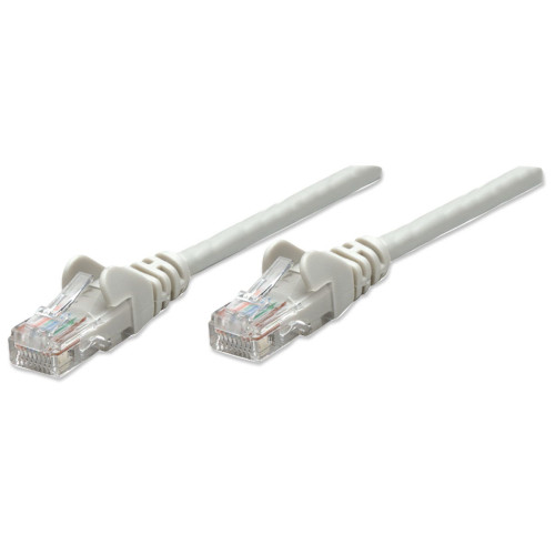 Intellinet Network Patch Cable, Cat5e, 20m, Grey, CCA, U/UTP, PVC, RJ45, Gold Plated Contacts, Snagless, Booted, Lifetime Warranty, Polybag