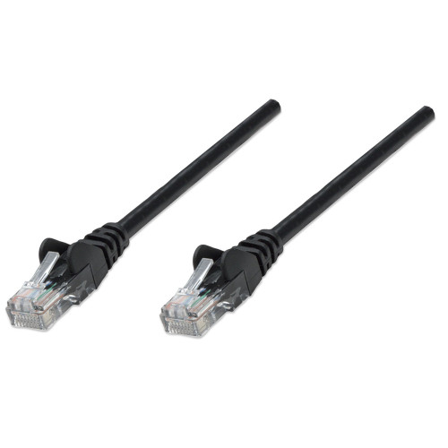 Network Patch Cable, Cat5e, 10m, Black, CCA, U/UTP, PVC, RJ45, Gold Plated Contacts, Snagless, Booted, Lifetime Warranty, Polybag