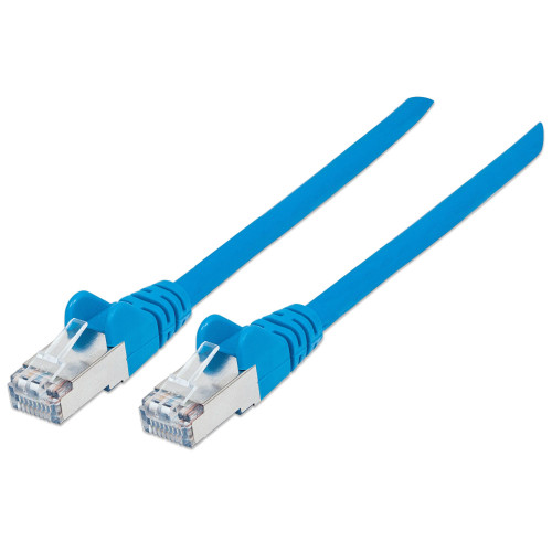 Network Patch Cable, Cat6A, 0.5m, Blue, Copper, S/FTP, LSOH / LSZH, PVC, RJ45, Gold Plated Contacts, Snagless, Booted, Lifetime Warranty, Polybag