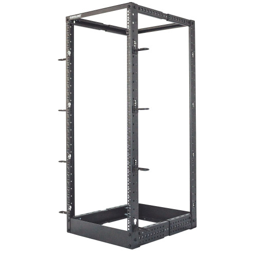 Intellinet Network Rack, Open Frame (4-Post), 26U, Black, Flatpack, Max 360kg, 19", Three Year Warranty