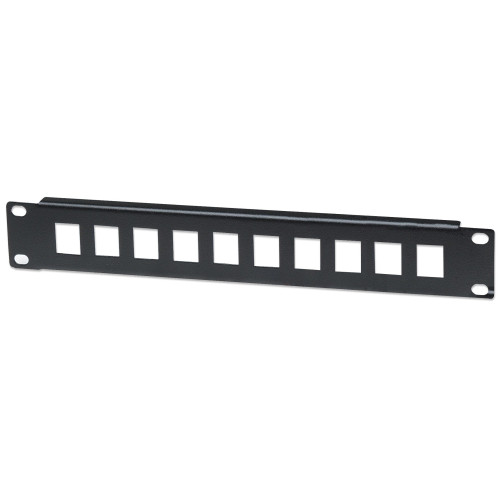 Patch Panel, Blank, 10", 1U, 10-Port, Black