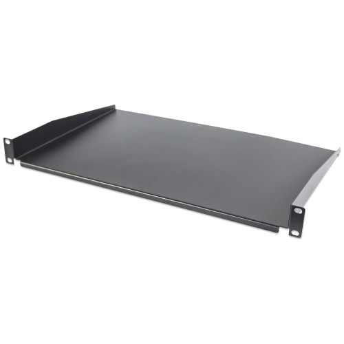 19" Cantilever Shelf, 1U, Shelf Depth 300mm, Non-Vented, Max 25kg, Black, Three Year Warranty