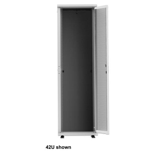 Network Cabinet, Free Standing (Basic), 26U, Usable Depth 123 to 773mm/Width 503mm, Grey, Flatpack, Max 600kg, Server Rack, IP20 rated, 19", Steel, Single-Point Door Lock, One Lock Per Side P