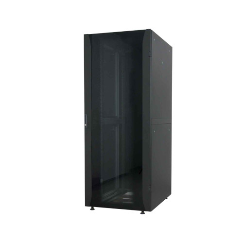 Intellinet Network Cabinet, Free Standing (Premium), 42U, Usable Depth 129 to 629mm/Width 503mm, Black, Flatpack, Max 2000kg, Server Rack, IP20 rated, 19", Aluminium, Multi-Point Door Lock, S