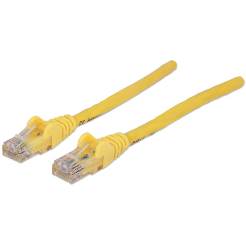 Intellinet Network Patch Cable, Cat6, 20m, Yellow, CCA, U/UTP, PVC, RJ45, Gold Plated Contacts, Snagless, Booted, Lifetime Warranty, Polybag