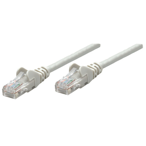 Intellinet Network Patch Cable, Cat6A, 20m, Grey, Copper, S/FTP, LSOH / LSZH, PVC, RJ45, Gold Plated Contacts, Snagless, Booted, Lifetime Warranty, Polybag