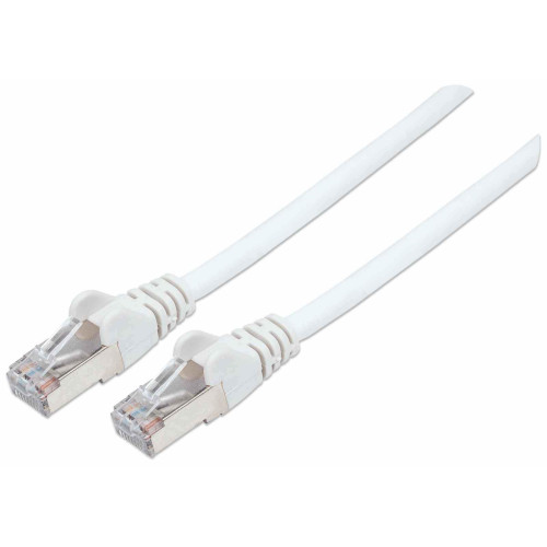 Network Patch Cable, Cat7 Cable/Cat6A Plugs, 0.5m, White, Copper, S/FTP, LSOH / LSZH, PVC, RJ45, Gold Plated Contacts, Snagless, Booted, Lifetime Warranty, Polybag