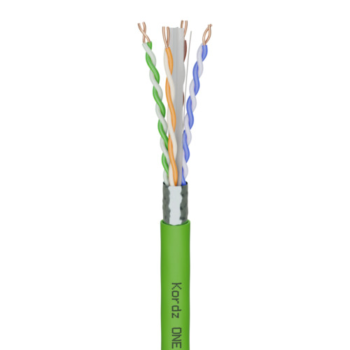 K13602-152M-GN Kordz ONE F/UTP Category 6A Shielded Network Cable, 152m, Green