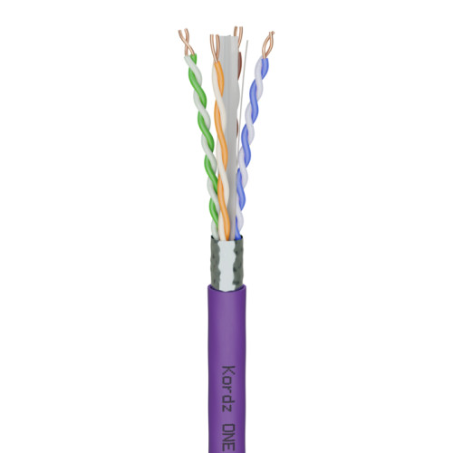 K13602-152M-PP Kordz ONE F/UTP Category 6A Shielded Network Cable, 152m, Purple