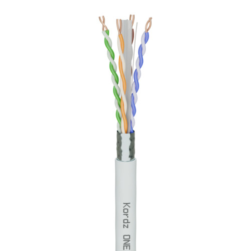 K13602-152M-WH Kordz ONE F/UTP Category 6A Shielded Network Cable, 152m, White