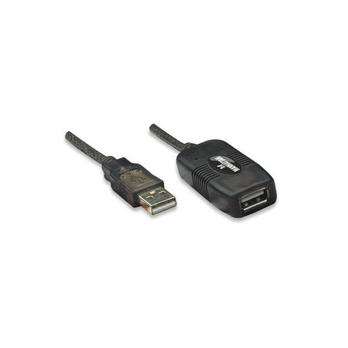 USB-A to USB-A Extension Cable, 10m, Male to Female, Active, 480 Mbps (USB 2.0), Daisy-Chainable, Built In Repeater, Equivalent to USB2AAEXT10M, Hi-Speed USB, Black, Three Year Warranty, Blis