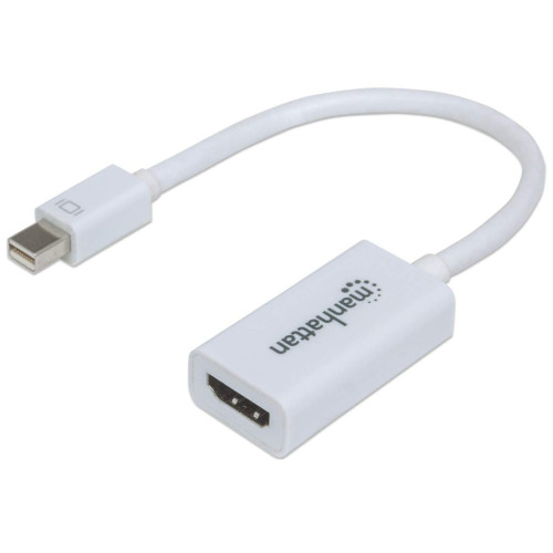 Mini DisplayPort 1.2 to HDMI Adapter Cable, 1080p@60Hz, 17cm, Male to Female, White, Lifetime Warranty, Blister