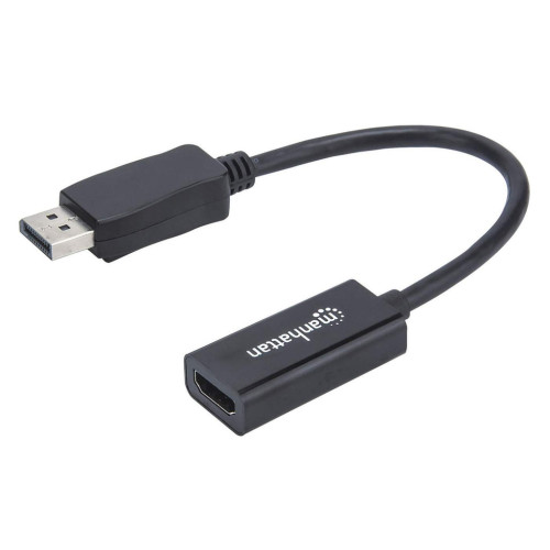 DisplayPort 1.1 to HDMI Adapter Cable, 1080p@60Hz, Male to Female, Black, DP With Latch, Not Bi-Directional, Three Year Warranty, Polybag