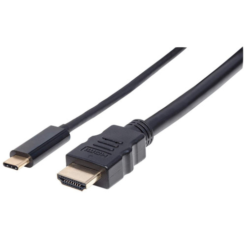 USB-C to HDMI Cable, 4K@30Hz, 2m, Black, Male to Male, Three Year Warranty, Polybag