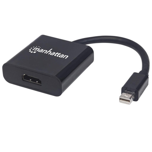 Mini DisplayPort 1.2a to HDMI Adapter Cable, 4K@60Hz, Active, 19.5cm, Male to Female, Black, Three Year Warranty, Polybag