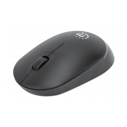 Manhattan Performance III Wireless Mouse, Black, 1000dpi, 2.4Ghz (up to 10m), USB, Optical, Ambidextrous, Three Button with Scroll Wheel, USB nano receiver, AA battery (not included), Low fri