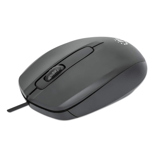 Comfort II USB Wired Mouse, Black, 1000dpi, USB-A, Optical, Ambidextrous, Portable/Compact, Three Button with Scroll Wheel, Three Year Warranty, Retail Box