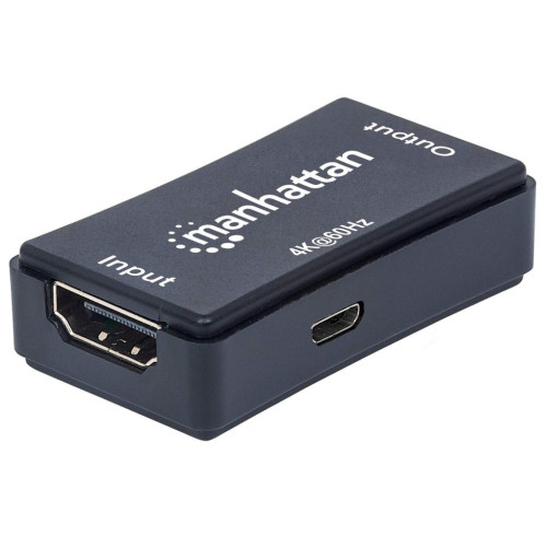 HDMI Repeater, 4K@60Hz, Active, Boosts HDMI Signal up to 40m, Black, Three Year Warranty, Blister