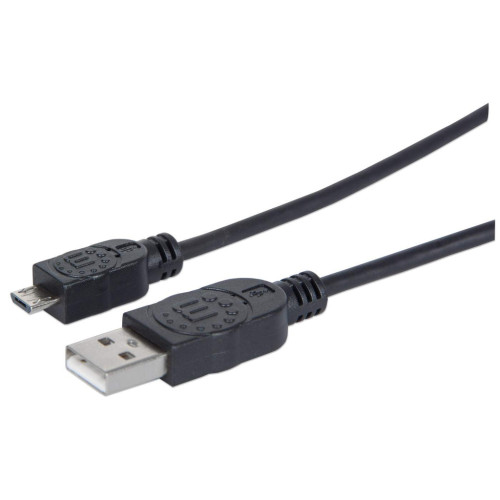 USB-A to Micro-USB Cable, 1.8m, Male to Male, Black, 480 Mbps (USB 2.0), Equivalent to UUSBHAUB6, Hi-Speed USB, Lifetime Warranty, Polybag