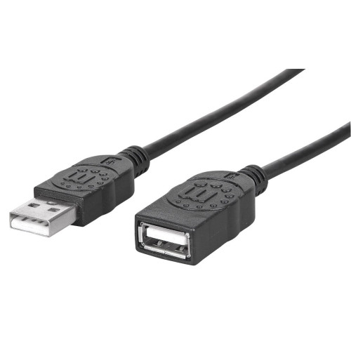 USB-A to USB-A Extension Cable, 1m, Male to Female, 480 Mbps (USB 2.0), Equivalent to USBEXTAA3BK, Hi-Speed USB, Black, Lifetime Warranty, Polybag