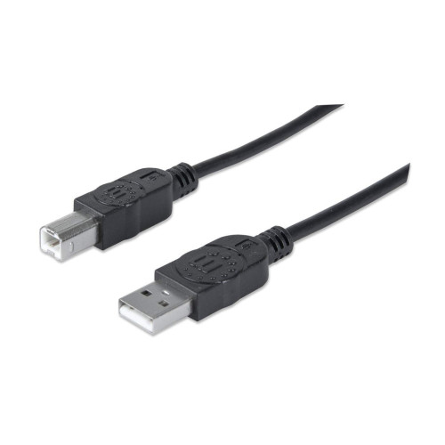 USB-A to USB-B Cable, 1.8m, Male to Male, Black, 480 Mbps (USB 2.0), Equivalent to USB2HAB2M (except 20cm shorter), Hi-Speed USB, Lifetime Warranty, Polybag