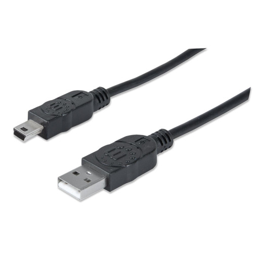 USB-A to Mini-USB Cable, 1.8m, Male to Male, Black, 480 Mbps (USB 2.0), Equivalent to USB2HABM2M (except 20cm shorter), Hi-Speed USB, Lifetime Warranty, Polybag