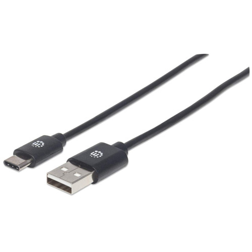 USB-C to USB-A Cable, 1m, Male to Male, Black, 480 Mbps (USB 2.0), Equivalent to USB2AC1M, Hi-Speed USB, Lifetime Warranty, Polybag