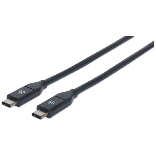 USB-C to USB-C Cable, 1m, Male to Male, Black, 10 Gbps (USB 3.2 Gen2 aka USB 3.1), 3A (fast charging), Equivalent to USB31CC1M, SuperSpeed+ USB, Lifetime Warranty, Polybag